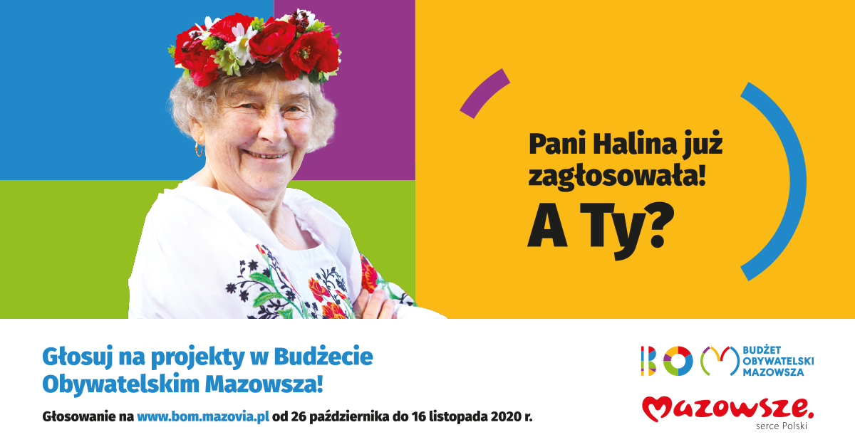 Plakat Budżet Obywatelski Mazowsza