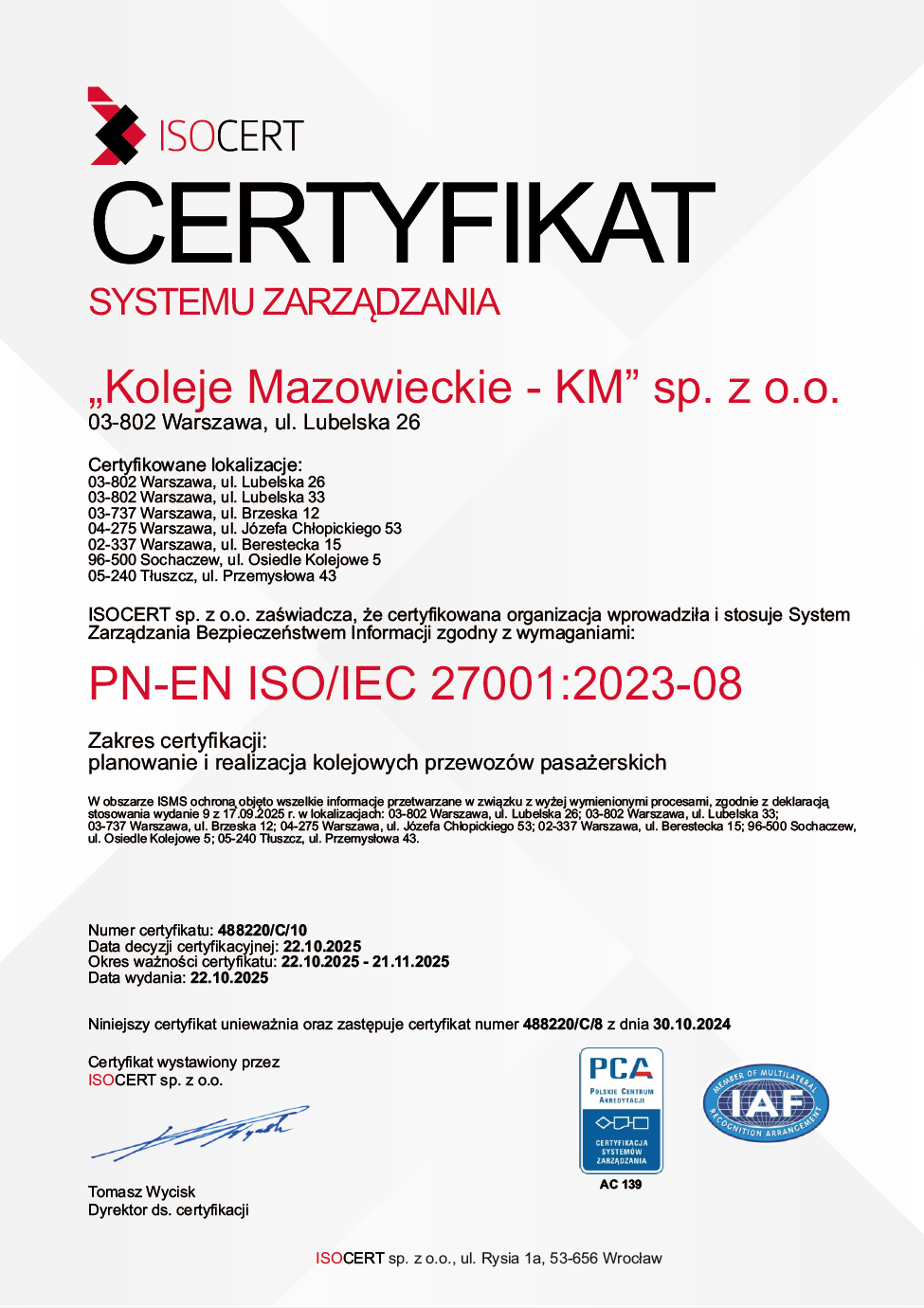 PN-EN ISO/IEC 27001:2023-08