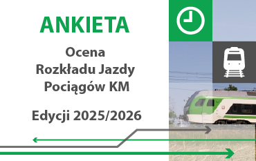 Ankieta dotycząca Oceny Rocznego Rozkładu Jazdy Pociągów edycji 2025/2026 „Spółki Koleje Mazowieckie – KM” sp. z o.o.