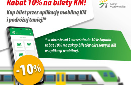 Grafika na temat promocji aplikacji mobilnej KM