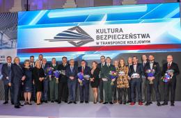 wręczenie nagród i wyróżnień w IV edycji konkursu "Kultura bezpieczeństwa w transporcie kolejowym"