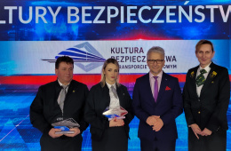 Bogdan Multan, Gabriela Karaś wraz z Ignacym Górą, prezesem UTK i Donatą Nowakowską, rzecznikiem prasowym KM