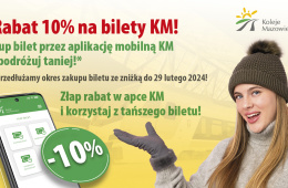 Grafika promująca aplikację mobilną KM