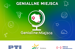 Plakat promujący konkurs "Geniallne miejsca" 