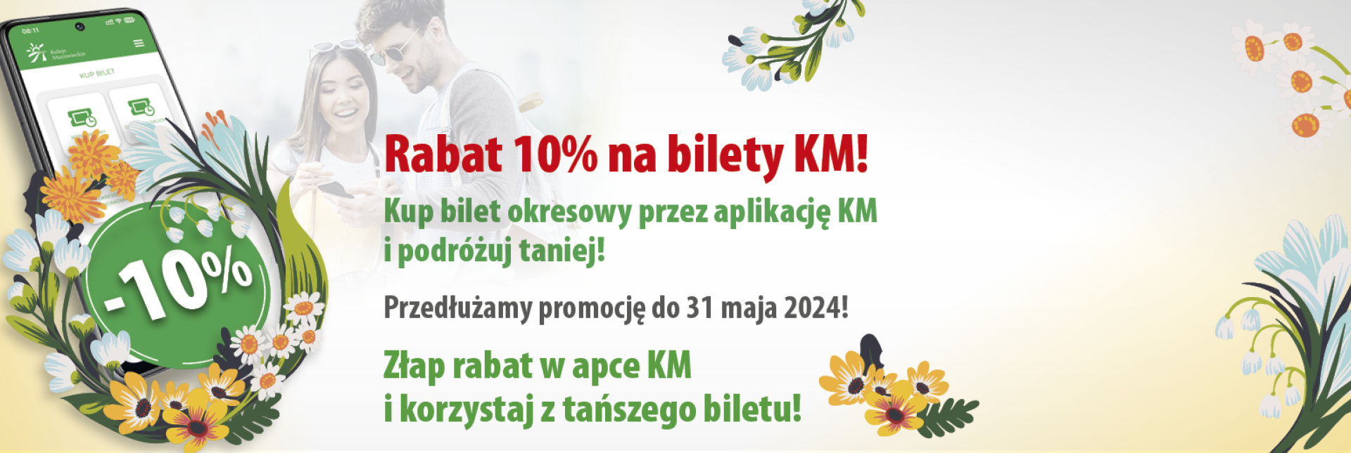 Grafika rabat -10% Aplikacja KM