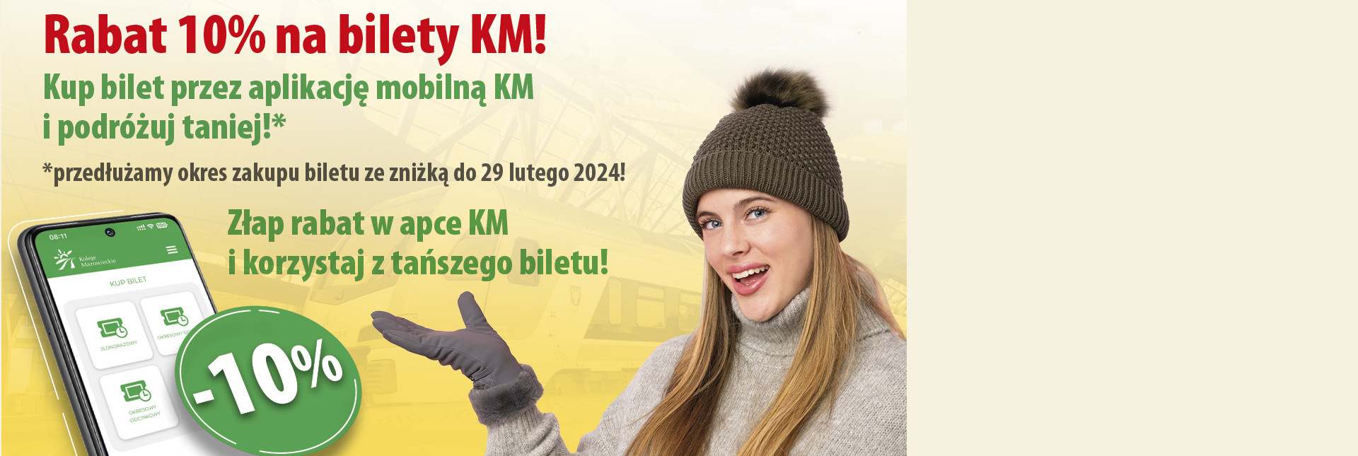 Grafika promocyjna Aplikacja KM -10%